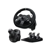 Console Logitech Volan Cu Pedale Si Schimbator De Viteze Black